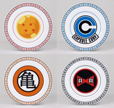 Assiettes - Dragon Ball Z - Set De 4 Assiettes Emblèmes